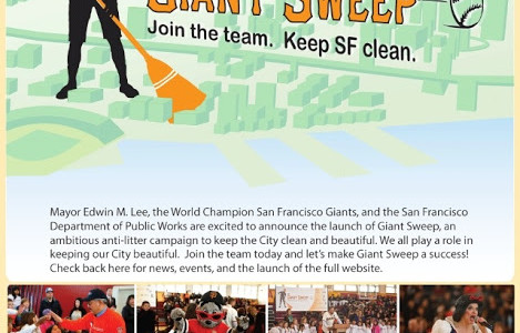 World Champion Giants ‘Team Up’ With Mayor Lee to Launch Anti-Litter Campaign